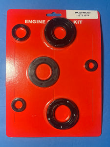 Yamaha MX250 MX360 Engine Oil Seal Kit 1973 1974 Crank Case Shift Kick Clutch