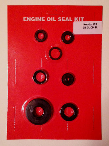 Honda CB175 CL175 CD175 SL175 Engine Oil Seal Kit Kick Start, Clutch, Sprocket, Shift Seal