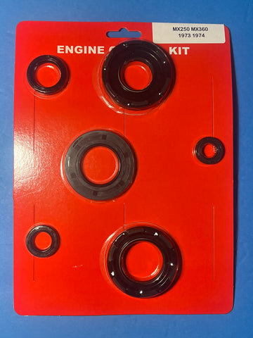 Yamaha MX250 MX360 Engine Oil Seal Kit 1973 1974 Crank Case Shift Kick Clutch