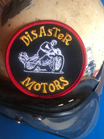 DISASTER MOTORS  - "Flattracker"  Shop Patch! - For Jacket or Hat