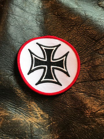Vintage Chopper Motorcycle Vest Iron Cross Patch! Old
