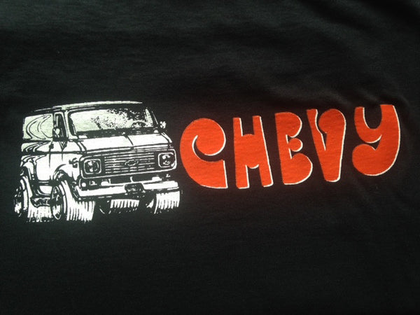 Custom Chevy Boogie Van Shirt G10 G20 G30 1971 1972 1973 1974 1975 1976 Vannin Shorty