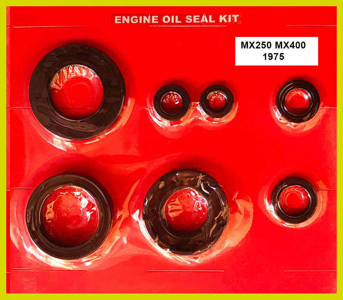 Yamaha MX250 MX400 Oil Seal Kit 1975 250 400 Engine Crank Shift Kick Clutch Sprocket