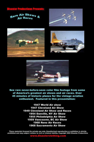 Rare Airplane Shows and Air Races DVD Film - Cleveland, Reno, Sacramento, Vancouver 1940-1960's