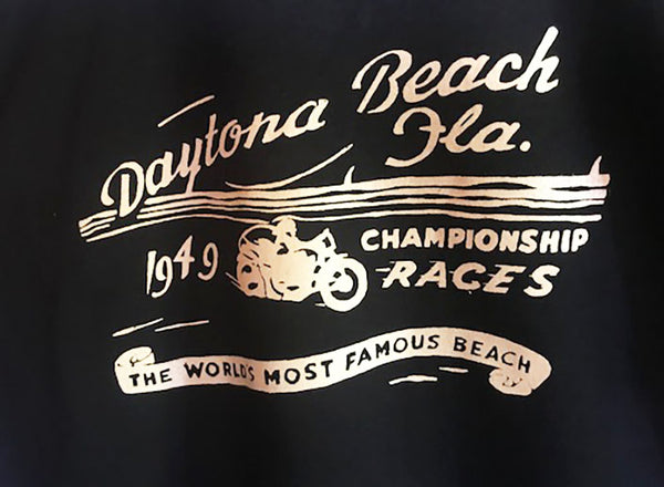 デイトナビーチヴィンテージモーターサイクルレースシャツ-1949WLDR WR101スカウト