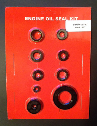 Honda CB450 Black Bomber Engine Oil Seal Kit for Engine 1965 1966 1967 Crank, Sprocket Clutch Shift Kick Seal