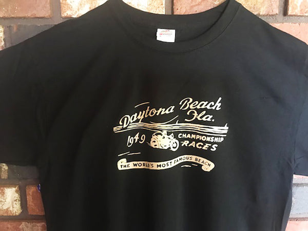 Daytona Beach Vintage Motorcycle Race Shirt - 1949 WLDR WR 101 Scout