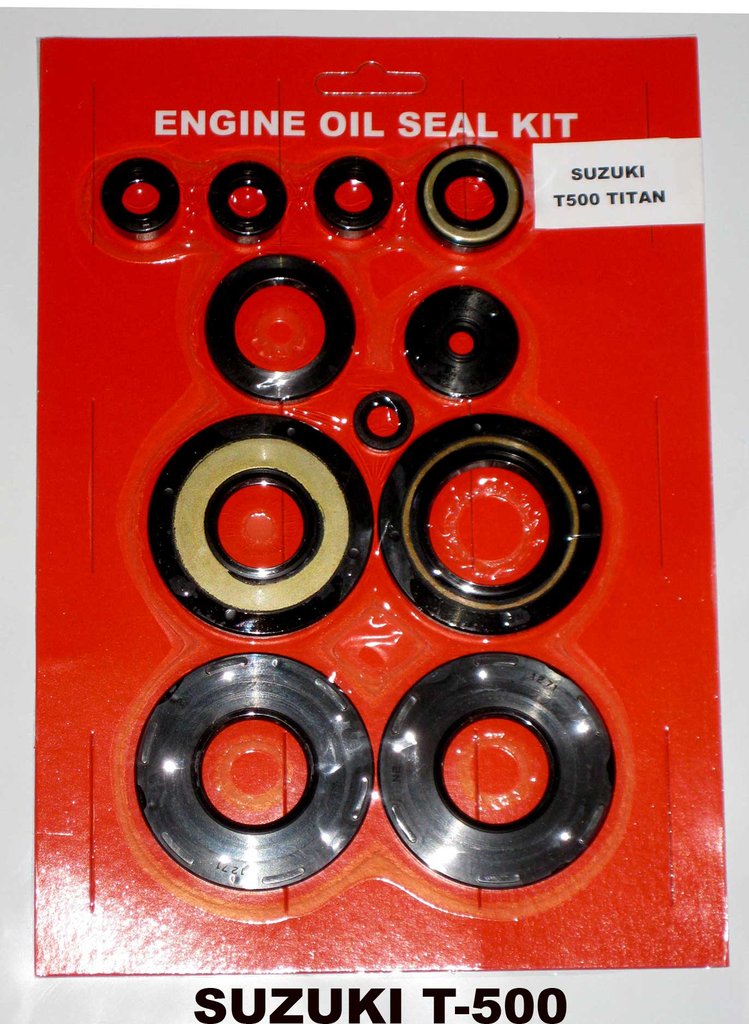 Suzuki GT500 500 Engine Oil Crank Seal Kit 1976 1977 - 11pc kit! (shifter clutch kick etc)